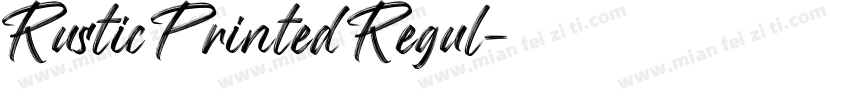 Rustic Printed Regul字体转换
